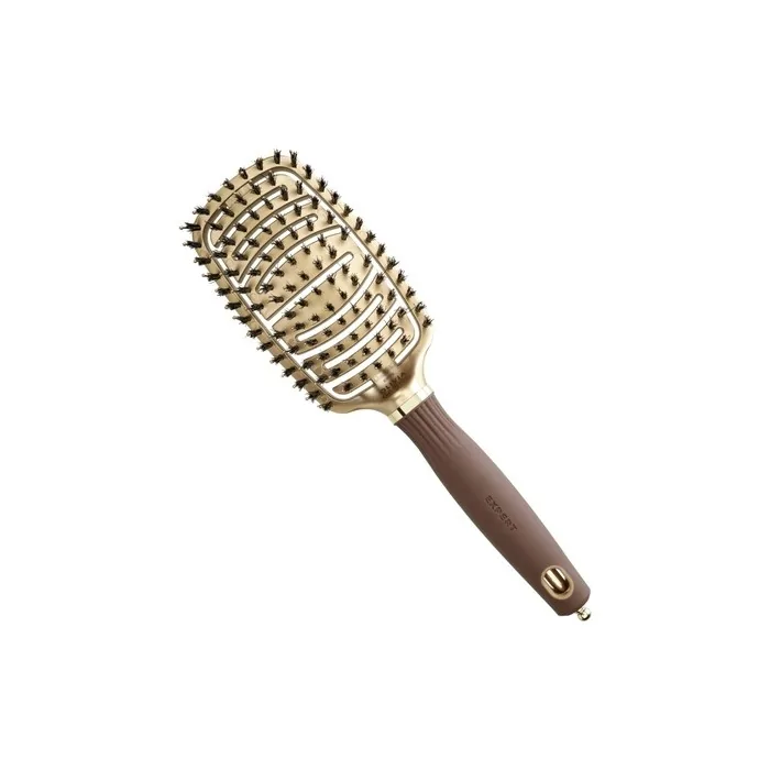 Olivia Garden Expert Care Flex Boar & Nylon Bristles Gold & Brown Hair Brush
