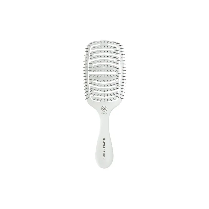 Olivia Garden Essential Care Flex Fine Hair Bristles Ice White Hair Brush Detangler