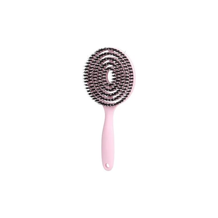 Ecarla Hair Brush With Bristles Pink