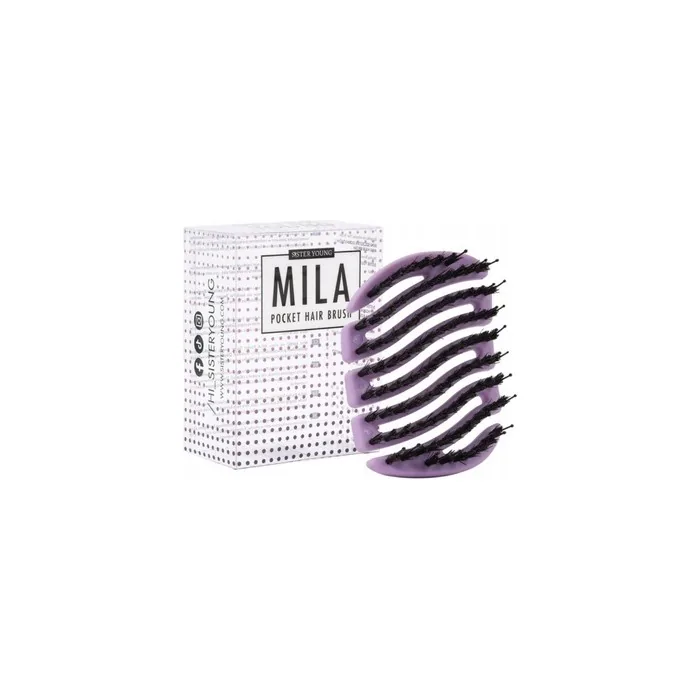 Sister Young Mila Pocket Lilac Bv - Mini Brush With Boar Bristles Purple