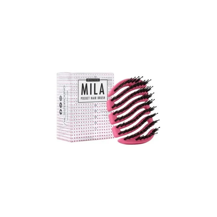 Sister Young Mila Pocket Fuchsia Bv - Mini Brush With Boar Bristles In Fuchsia