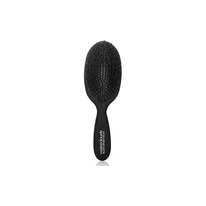 Waterclouds Black Brush 23 Pure Bristle Hairbrush