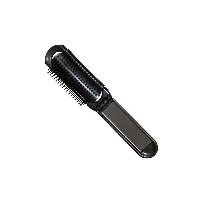 Eurostil Foldable Black Hair Brush With Mirror