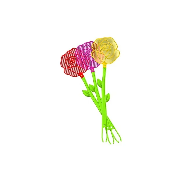 BROS Flower-Shaped Fly Swatter Multicolor 47cm
