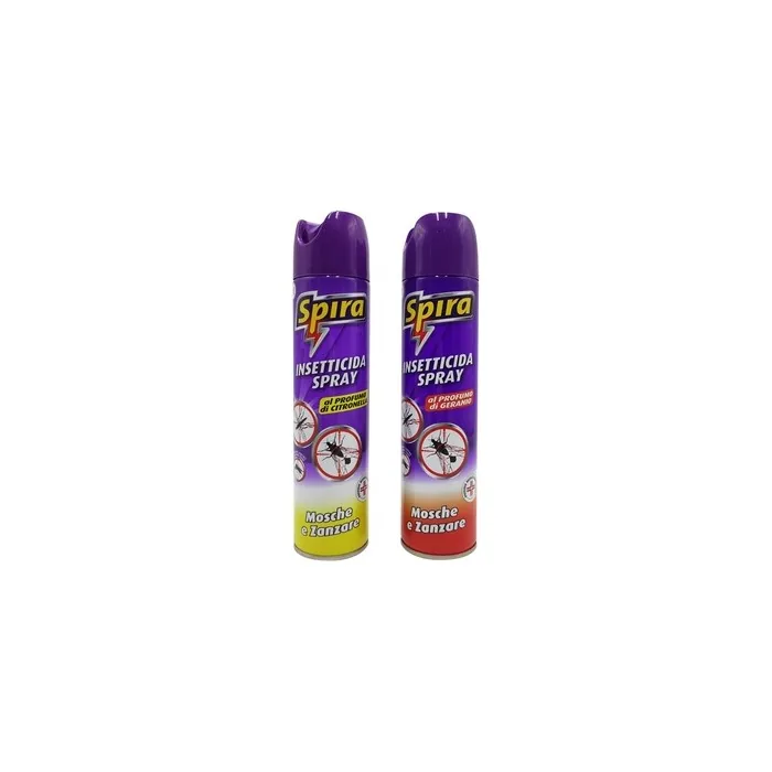Spira Spray 400 Ml For Flies And Mosquitoes 4 Sprays Geranium 8 Sprays Citronella