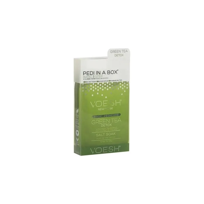 Voesh 3 Step Basic Pedi In A Box Green Tea Detox