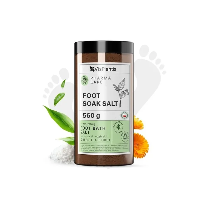 Vis Plantis Foot Soak Salt With Green Tea & Urea Regenerating Foot Spa Soak 560g