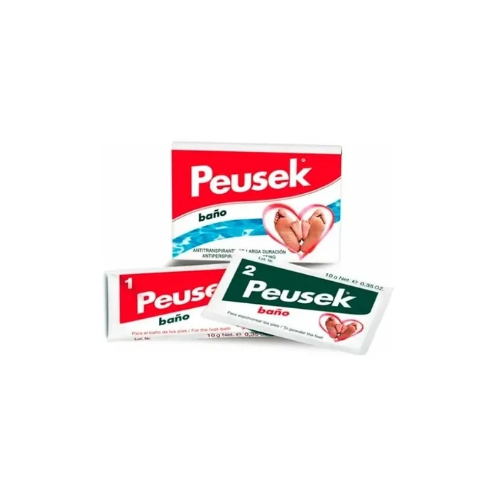 Peusek Peusek Antiperspirant Foot Bath 2 Sachets Of 20 Grams