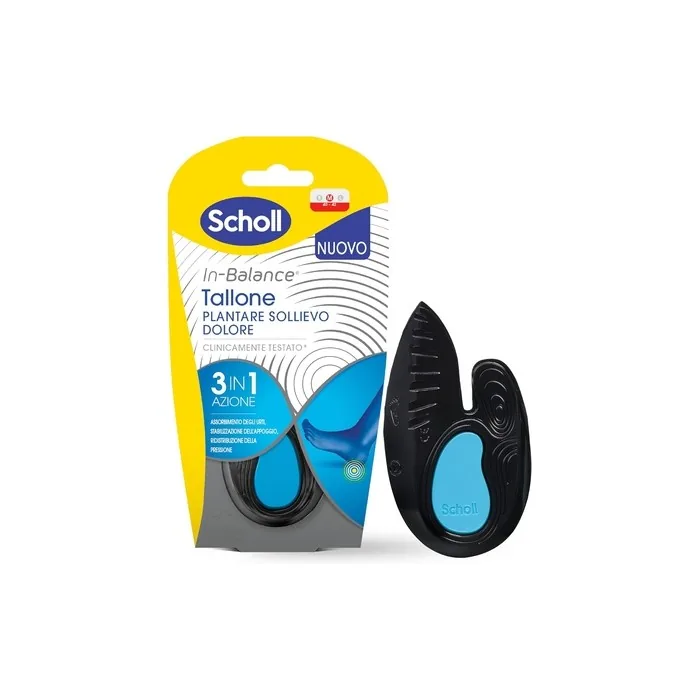 Scholl in-Balance Cushioning Pain Relief Insoles for Heel, Heel Pain, Achilles Tendon, Size M, Unisex Blue M