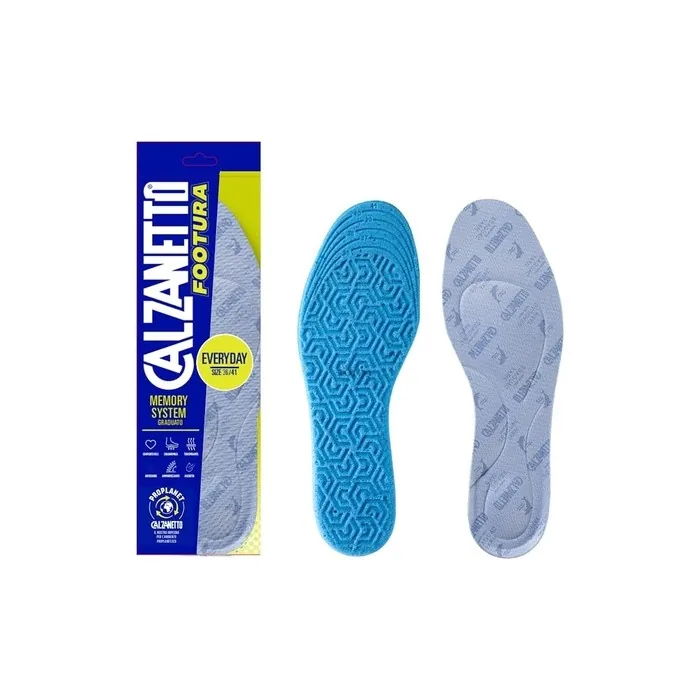 Calzanetto Everyday Memory System Insole for Women - Light Blue