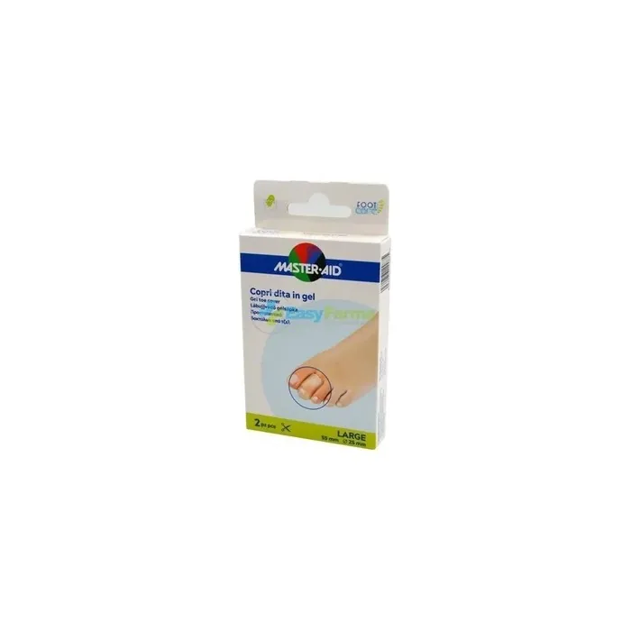 Pietrasanta Pharma Master Aid Foot Care Gel Toe Caps Large Size 55x25mm 2 Pieces