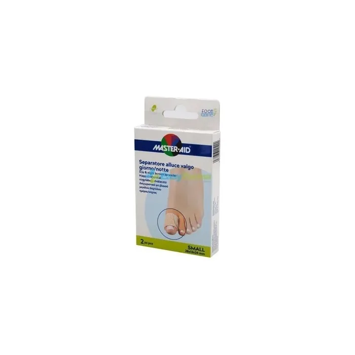 Pietrasanta Pharma Master Aid Foot Care Hallux Valgus Separator Day And Night Size Small 26x13x24 Mm 2 Pieces