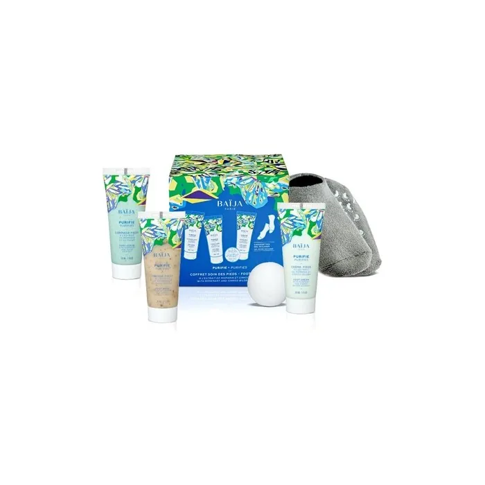 Baïja Cleansing Foot Set 30ml Peeling + 30ml Mask + Cleansing Cream + Pair of Socks + Bath Bomb