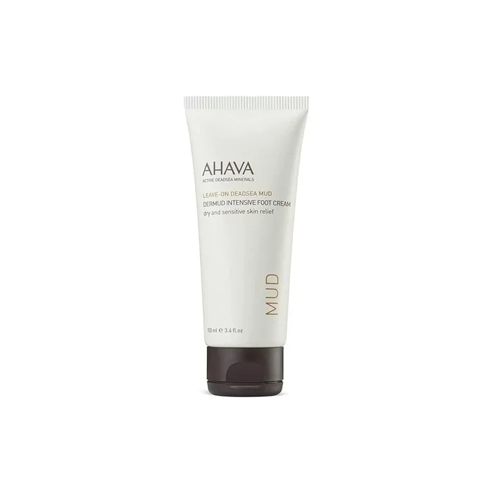 AHAVA Dermud Intensive Foot Cream Deeply Hydrating Formula with Aloe Vera, Dead Sea Mud, and Vitamin E 100ml