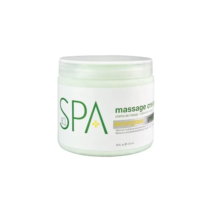 BCL SPA 16 oz Massage Cream Lemongrass Green Tea