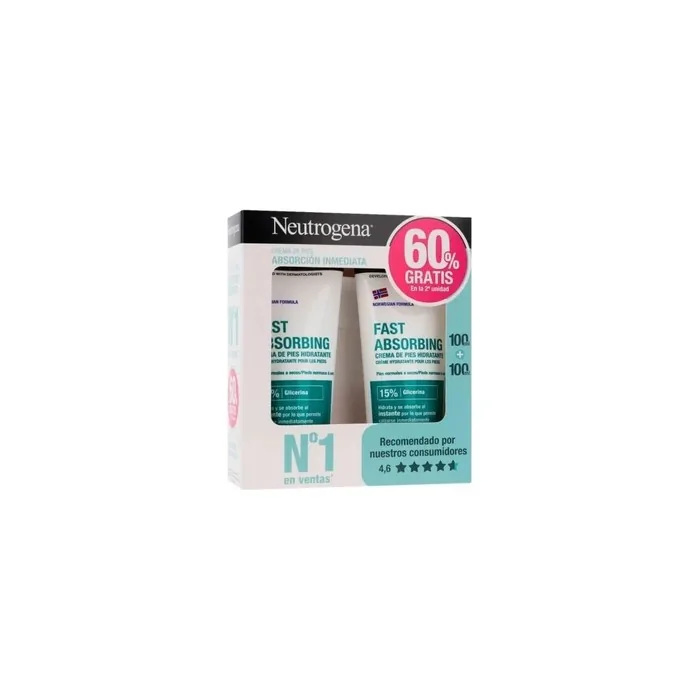 Neutrogena Immediate Absorption Foot Cream 2x100ml