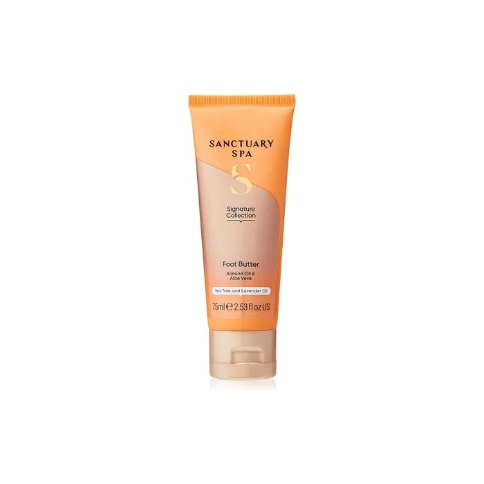Sanctuary Spa Foot Butter No Mineral Oil Vegan Foot Cream for Dry Skin 75ml