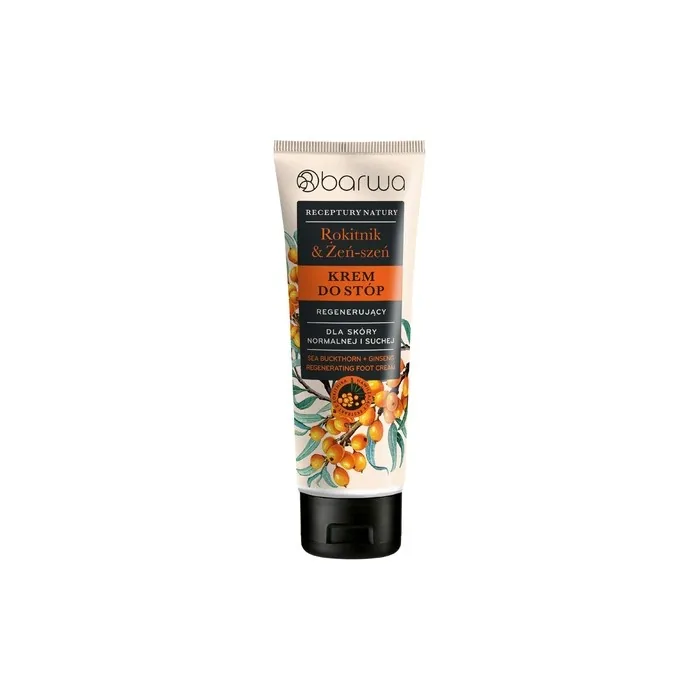 Barwa Receptury Natury Regenerating Foot Cream Sea Buckthorn & Cranberry 100 Ml