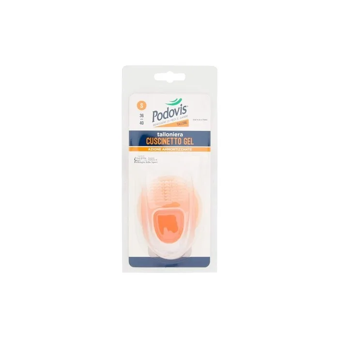 Podovis Gel Heel Pads for Prevention and Cushioning of Heel Spurs - Large 41-45cm L (41-45cm)