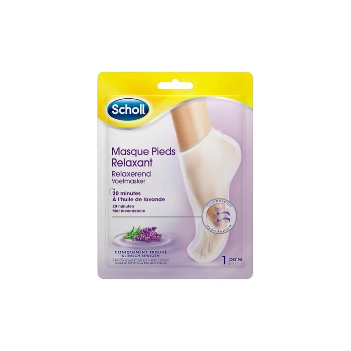 Scholl - Lavender Relaxing and Moisturising Foot Mask - 1 Pair