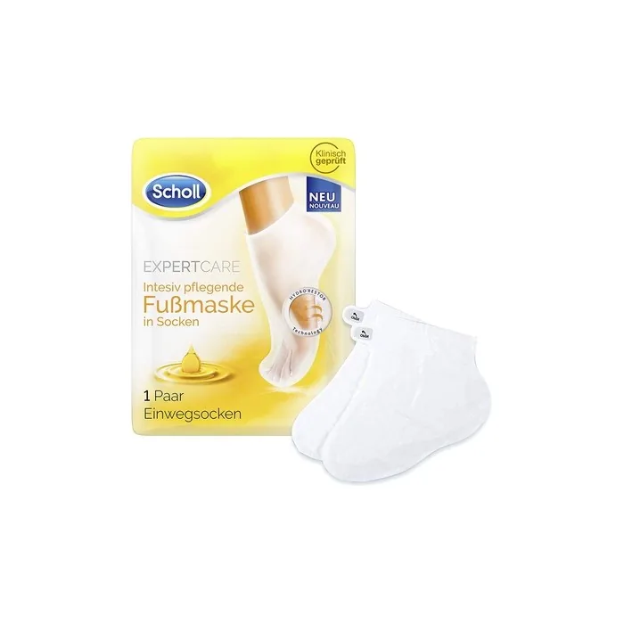 Scholl EXPERTCARE Intensive Foot Mask with 3 Valuable Oils Moisturizing Care Disposable Socks