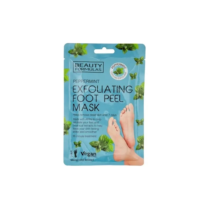 Beauty Formulas Exfoliating Foot Peel Mask - Peppermint, 1 Pair