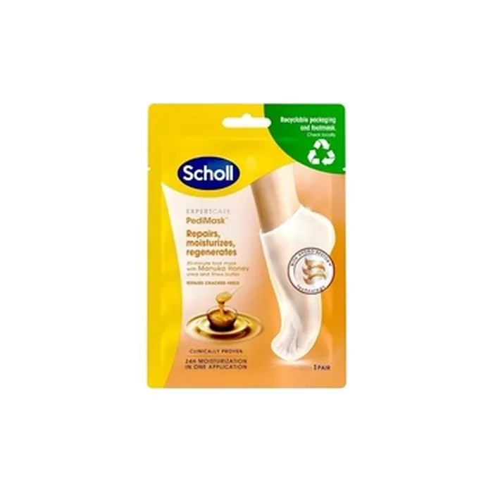Scholl Expert Care Pedimas Foot Mask With Manuka Honey Moisturizing Foot Mask 1 Pair