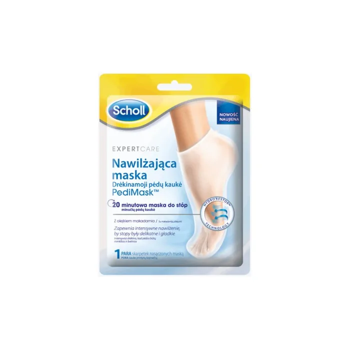 Scholl Moisturizing Pedi Mask Socks with Macadamia Oil, Shea Butter, and Aloe Vera