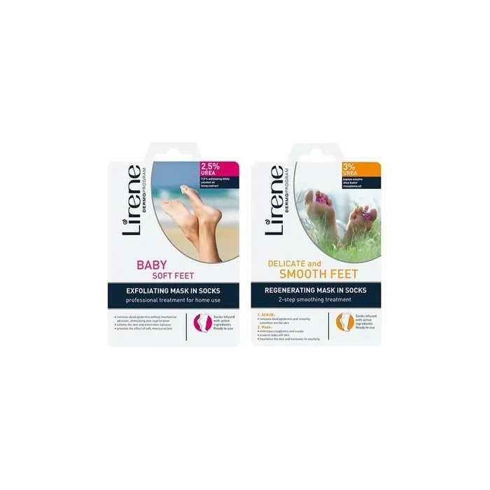 Lirene Foot Mask in Socks Exfoliating or Regenerating
