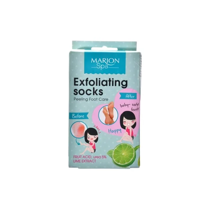 Marion Spa Exfoliating Foot Treatment Socks with 5% Urea and AHA