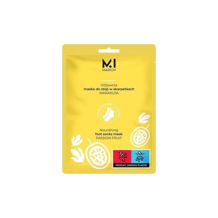 Marion Nourishing Foot Mask In Socks Passion Fruit 2 X 15 Ml