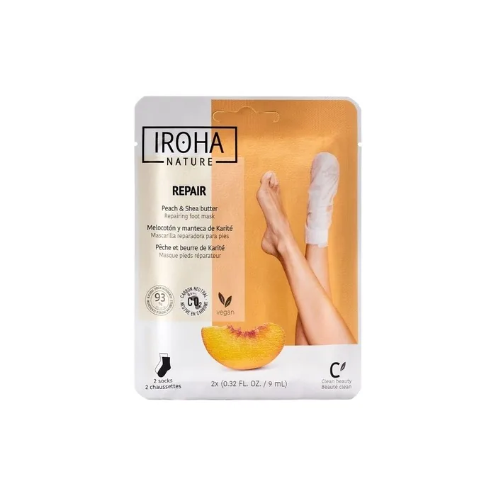 Iroha Nature Repairing Socks Mask for Feet - Peach