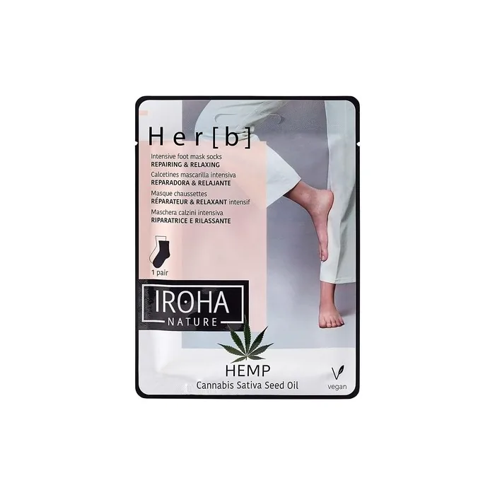 Iroha Nature Foot Mask Socks Hemp Repairing and Relaxing