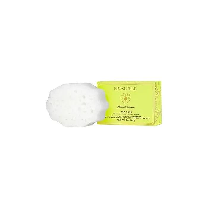 Spongell Coconut Verbena Pedibuffer With Builtin Cleanser Exfoliates Softens & Smooths Feet For A Spalike Pedicure Experience 30 Uses