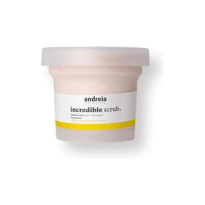 Andreia Professional Hand & Foot Scrubs Incredible Foot Scrubs and Hand Scrub with Apricot Seeds and Shea Butter 200g
