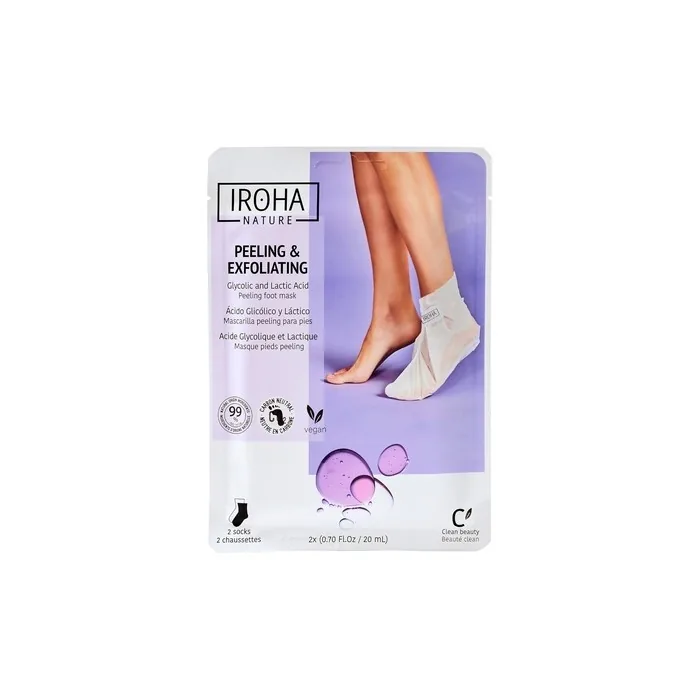 Iroha Nature Exfoliating Peeling Socks with Glycolic and Lactic Acid