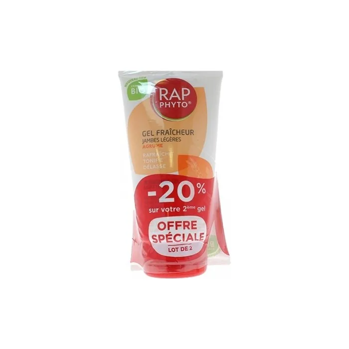 Rap Phyto Gel Fresh Light Legs Citrus Bio 150ml - Pack of 2