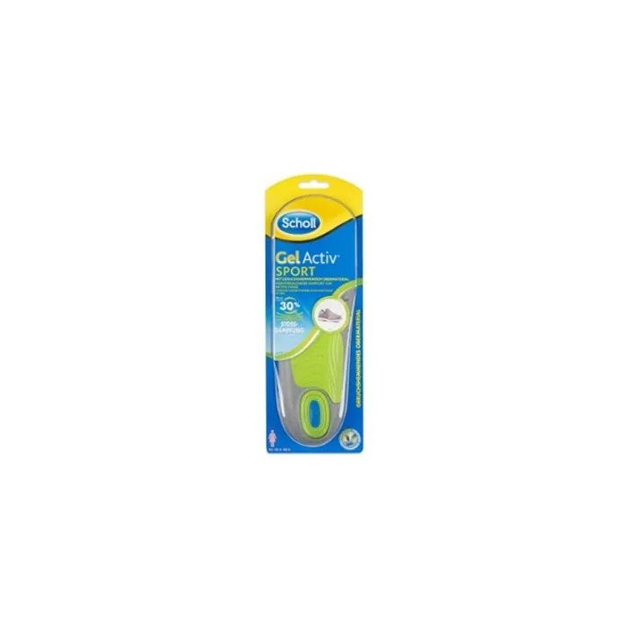 Scholl GelActiv Sport Insoles for Women, Blue, Size UK 3.5-7.5 - Pack of 2