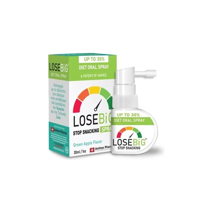 Amhes LoseBig Stop Snacking Spray for Weight Loss 30ml - Green Apple Flavor