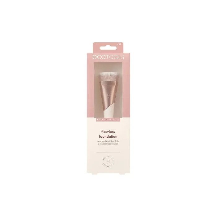 EcoTools Luxe Flawless Foundation Makeup Brush for Liquid Makeup Pink