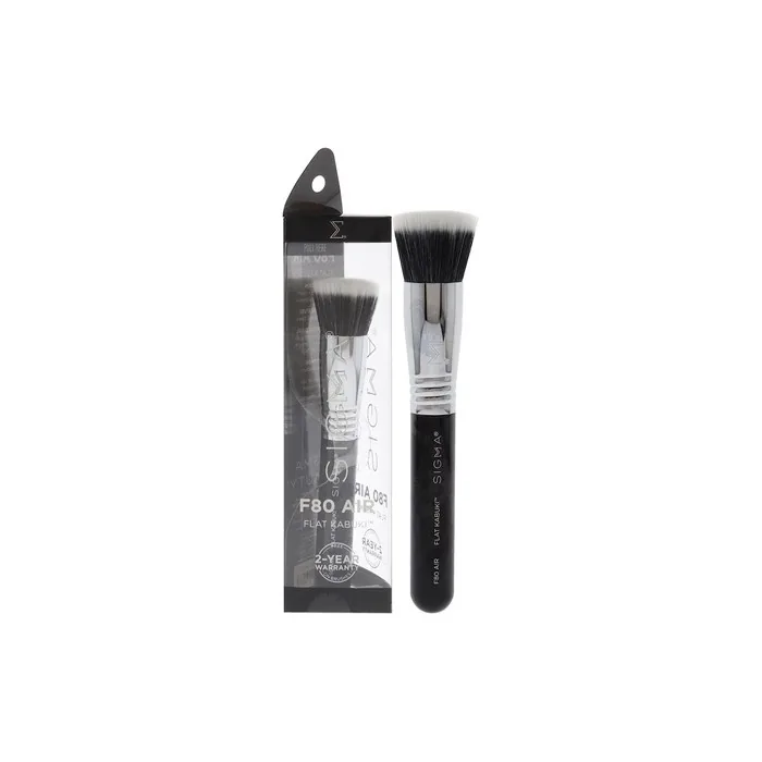 Sigma F82 Round Kabuki Foundation Brush for Powder Foundation - Vegan, Hypoallergenic, Synthetic Makeup Brush