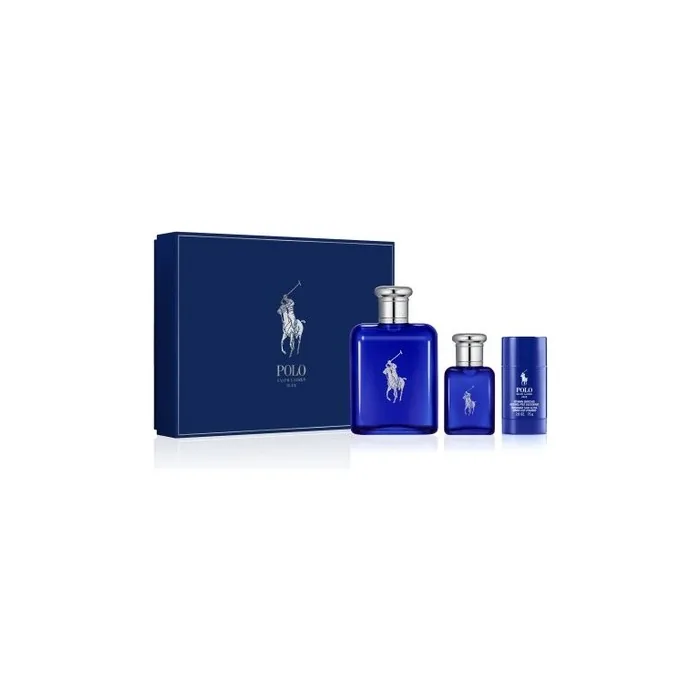 Ralph Lauren Polo Blue Gift Set 125ml EDT 40ml EDT 75g Deodorant Stick