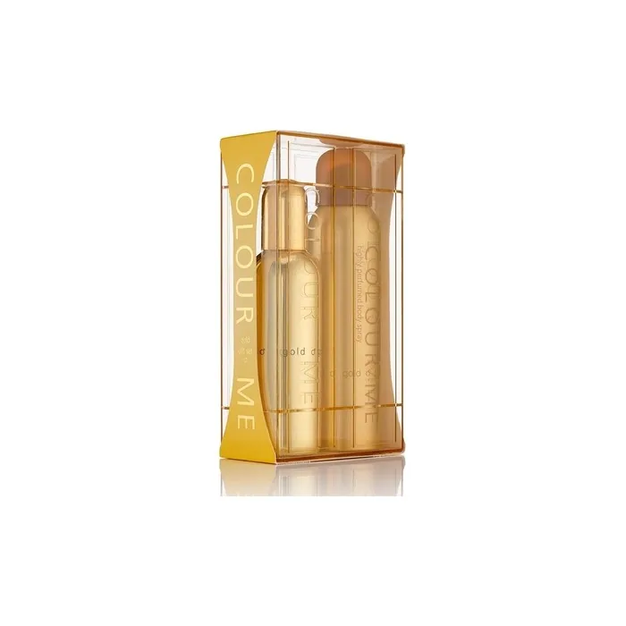 Colour Me Gold Homme Fragrance for Men Gift Set 90ml EDP/150ml Body Spray by Milton-Lloyd