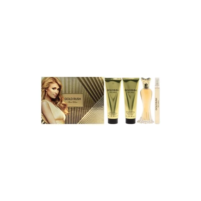 Paris Hilton Gold Rush Women's 4 Piece Gift Set 34 Oz Eau De Parfum Spray 034 Oz Eau De Parfum Spray 3 Oz Body Lotion 3 Oz Shower Gel