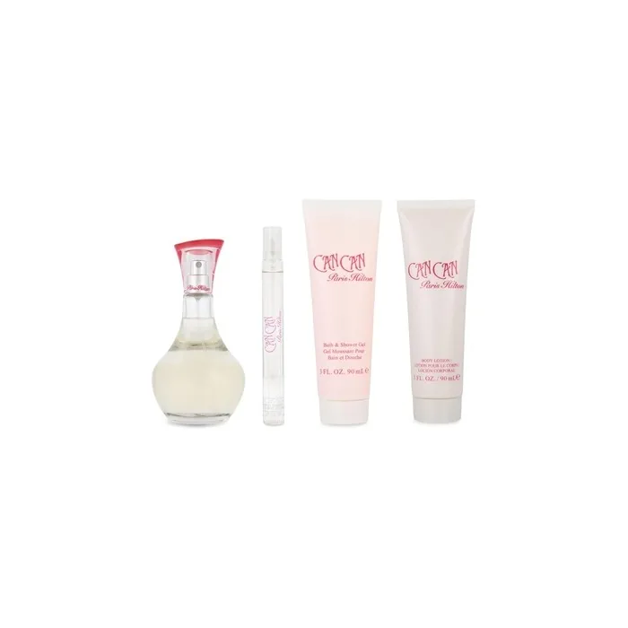Paris Hilton Can Can for Women 4 Piece Gift Set 3.4 Oz Eau De Parfum Spray