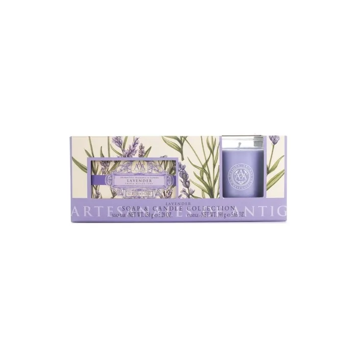 Gift Set With Candle Lavender 2pcs