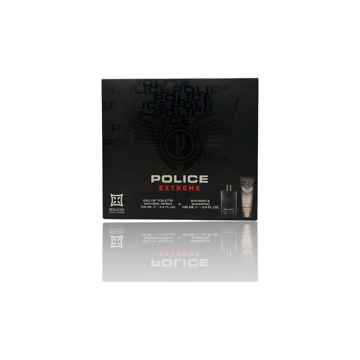 Police Gift Set For Men Eau De Toilette Spray 100ml Shower Shampoo 100ml