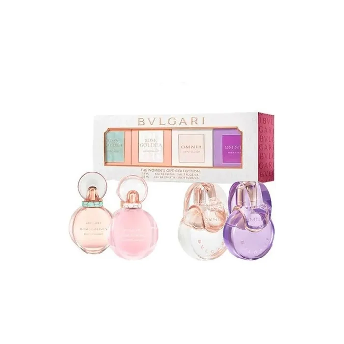 Bulgari Coffret Set: Rose Goldea Blossom Delight Eau De Parfum + Eau De Toilette + Omnia Crystalline Eau De Toilette + Omnia Amethyste Eau De Toilette - 4 X 5ml
