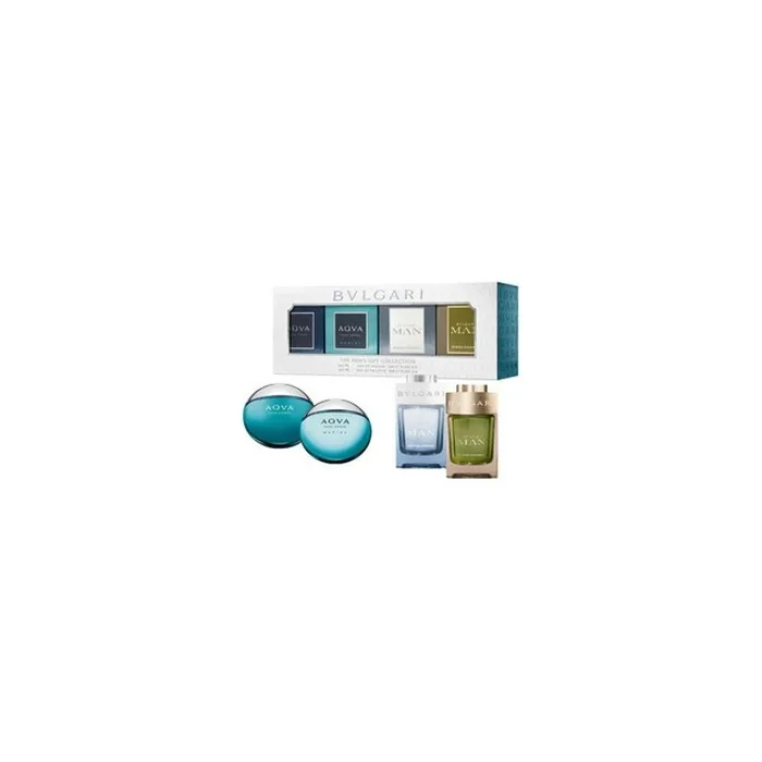 Bulgari Coffret Set: Pour Homme Eau De Toilette 5ml + Man Wood Essence Eau De Parfum 5ml + Man In Black Eau De Parfum 5ml + Man Rain Essence Eau De Parfum 5ml