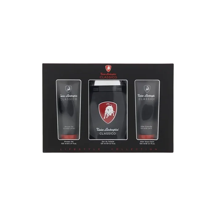 Tonino Lamborghini Classico 3 Piece Gift Set Eau De Toilette 125ml and Shower Gel